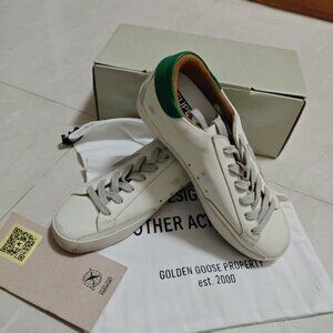 NWT Golden Goose Green Superstar Sneakers